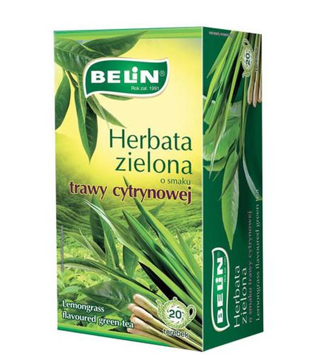 Belin Herbata zielona o smaku trawy cytrynowej, 20 x 1,75 g