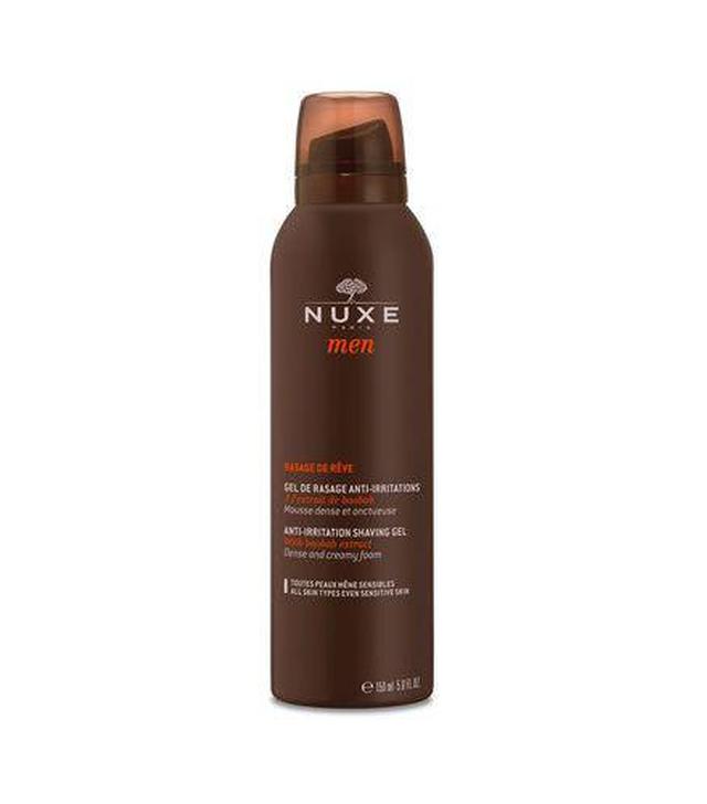Nuxe Men Żel do golenia łagodzący podrażnienia, 150 ml, cena, opinie, skład