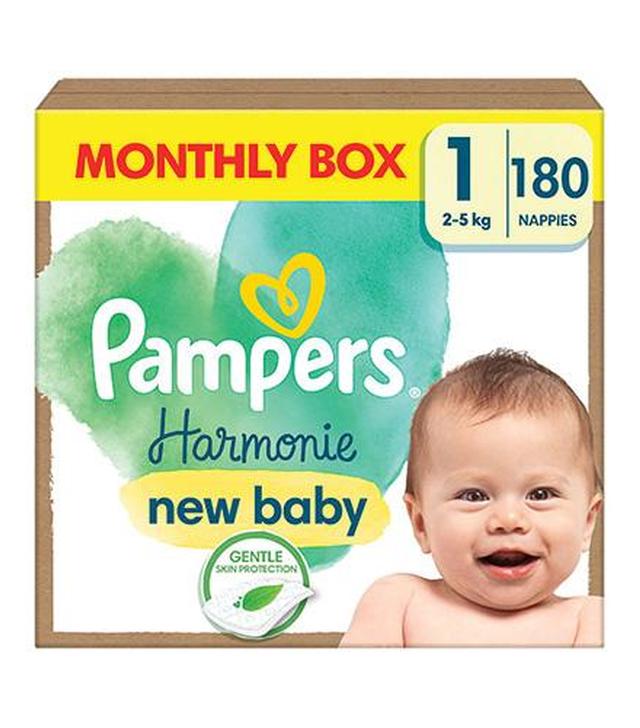 Pampers Harmonie Baby Pieluszki rozmiar 1, 2 kg-5 kg, 180 sztuk