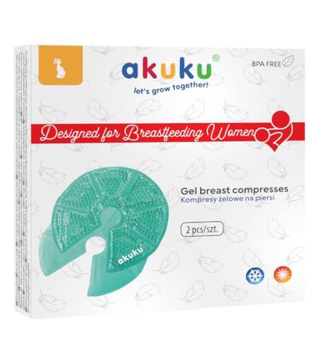 Akuku, Kompresy żelowe na piersi, 2 sztuki [A0534]