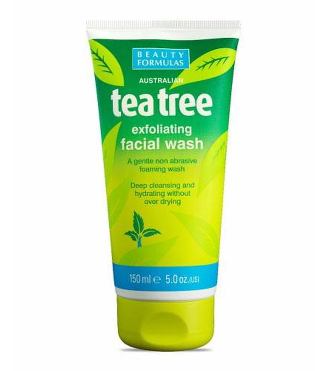 Beauty Formulas Złuszczający Żel do mycia twarzy Tea Tree, 150 ml
