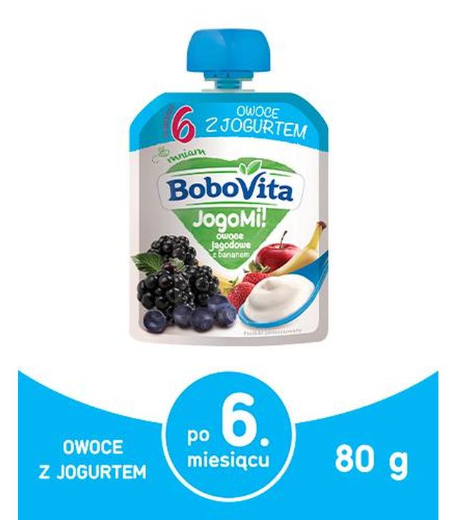 BOBOVITA JOGOMI! Deserek owocowo-mleczny, owoce jagodowe z bananem - 80 g