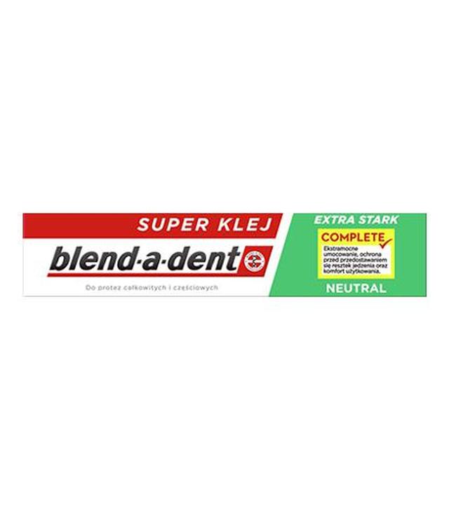 Blend-a-dent Extra Stark Neutral Super Klej do protez całkowitych i częściowych - 47 g - cena, opinie, wskazania