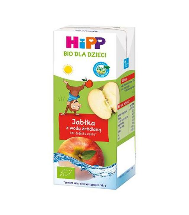 Hipp Jabłka z wodą źródlaną od 1 r.ż. - 200 ml - cena, opinie, stosowanie - ważny do 2025-09-26