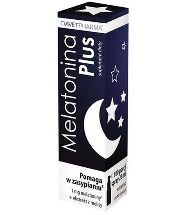 Melatonina Plus Spray pomaga w zasypianiu, 20 ml + 10 ml