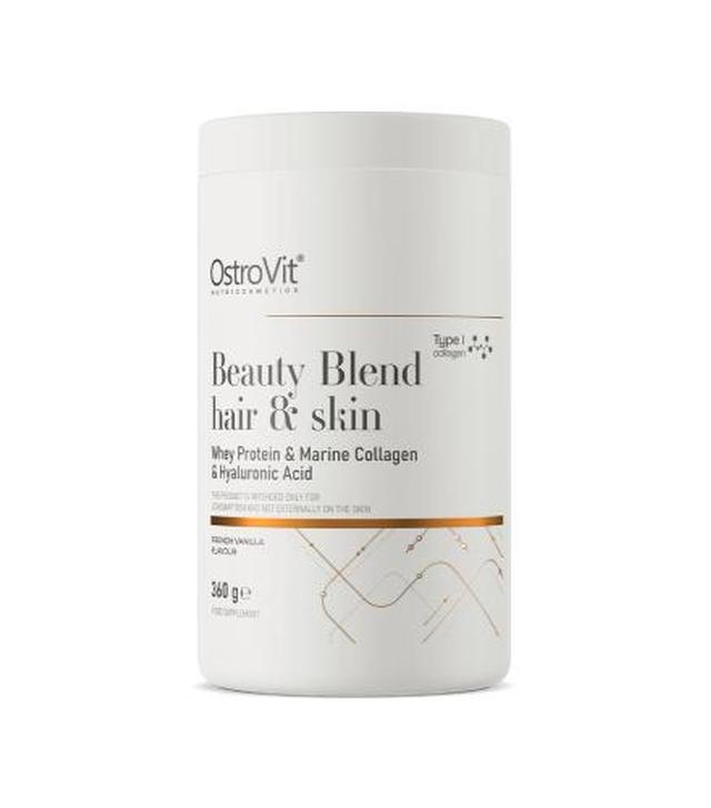 OstroVit Beauty Blend Hair & Skin smak waniliowy, 360 g