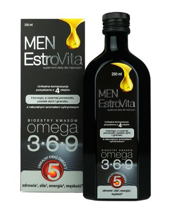 EstroVita Men Omega 3-6-9, 250 ml, cena, opinie, właściwości
