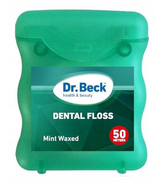Dr. Beck Nić dentystyczna woskowana Miętowa - 50 m - cena, opinie, właściwości