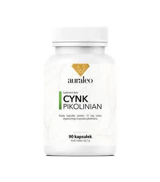 Auraleo Cynk organiczny piknlinian, kapsułki, 90 sztuk