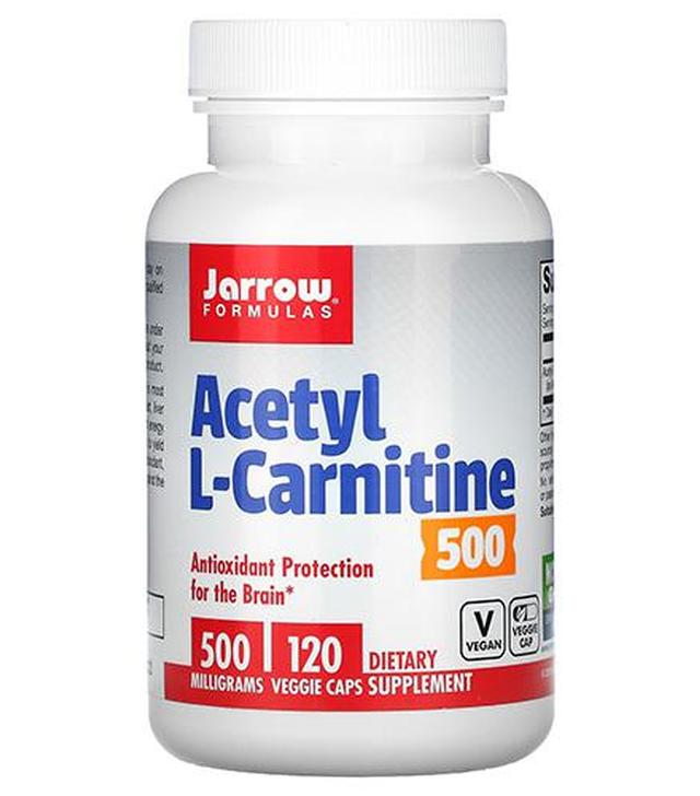 Jarrow Formulas Acetyl L-Carnitine 500 mg - 120 kaps. - cena, opinie, dawkowanie