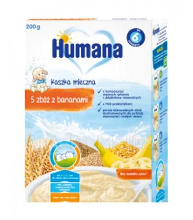 HUMANA Kaszka mleczna 5 zbóż z bananami - 200 g