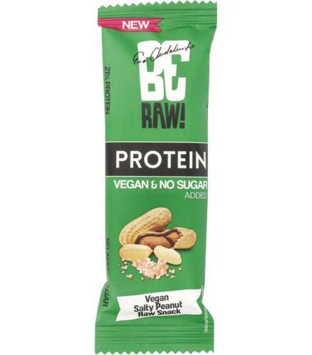 BeRAW! Protein Baton proteinowy 21% białka Salty Peanut, orzeszki arachidowe, sól morska,40 g