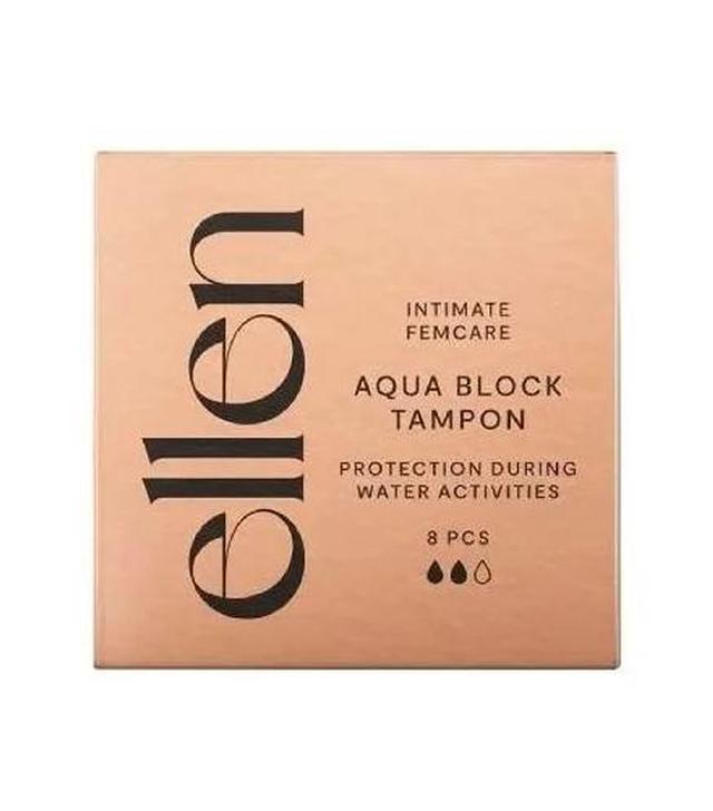 Ellen Aqua Block tampony, 8 sztuk
