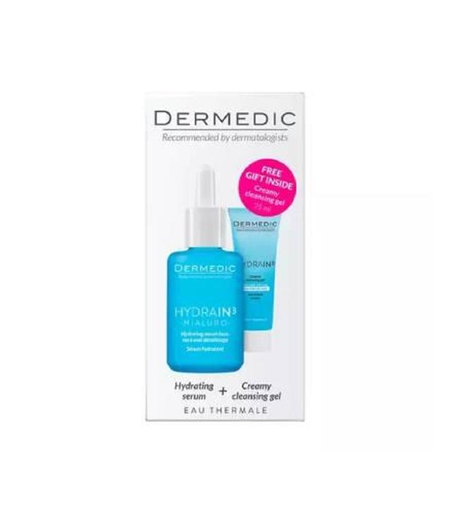 Dermedic, HYDRAIN serum nawadniające 30 ml + kremowy żel do mycia 25 ml - ważny do 2025-10-31