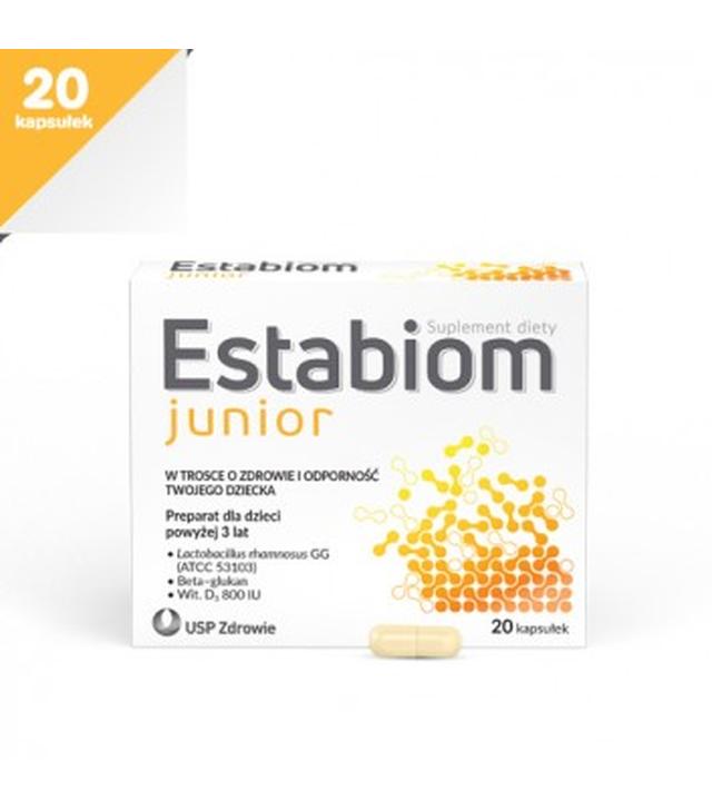 ESTABIOM JUNIOR, probiotyk na odporność, 20 kapsułek - ważny do 2024-08-31