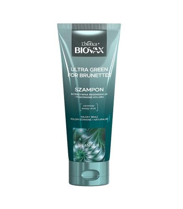 L'biotica Biovax Glamour Ultra Green for Brunettes Szampon do włosów, 200 ml