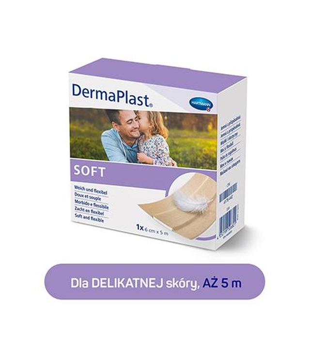 DermaPlast Plaster Soft 6 cm x 5 m, 1 sztuka