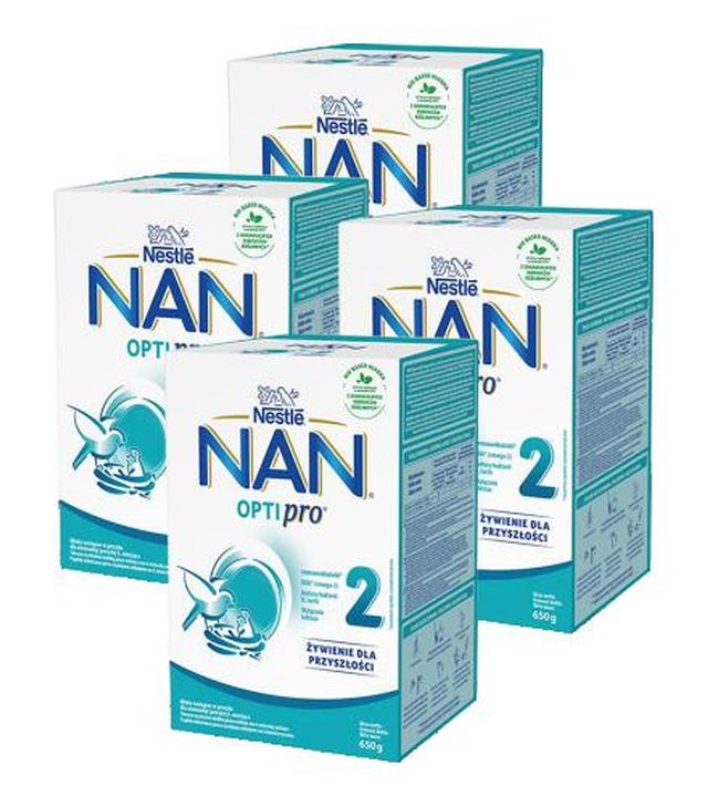 Nestle Nan Optipro 2 Mleko początkowe dla niemowląt powyżej 6. miesiąca, 4 x 650 g