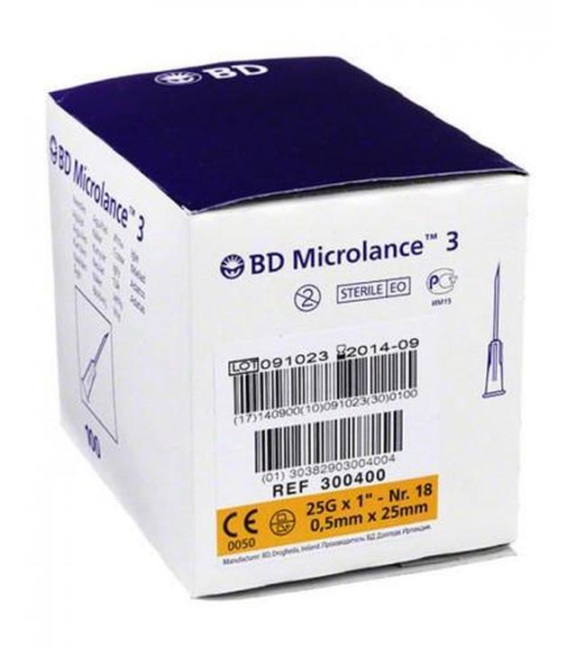BD Microlance 3 Igła iniekcyjna 0,5 mm x 25 mm, 100 szt., cena, opinie, wskazania