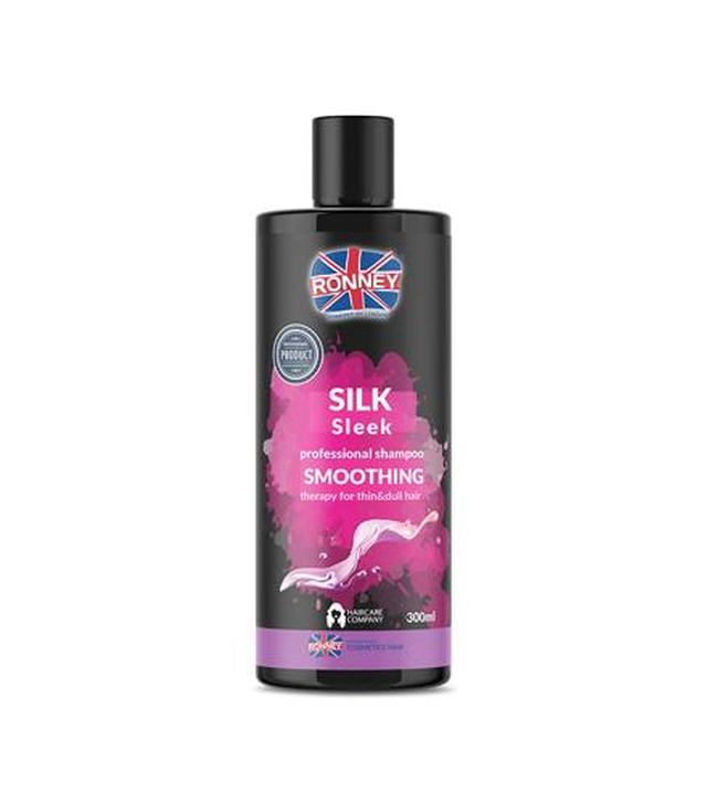 Ronney Professional Shampoo Smoothing Silk Sleek Szampon wygładzający do włosów cienkich i matowych, 300 ml