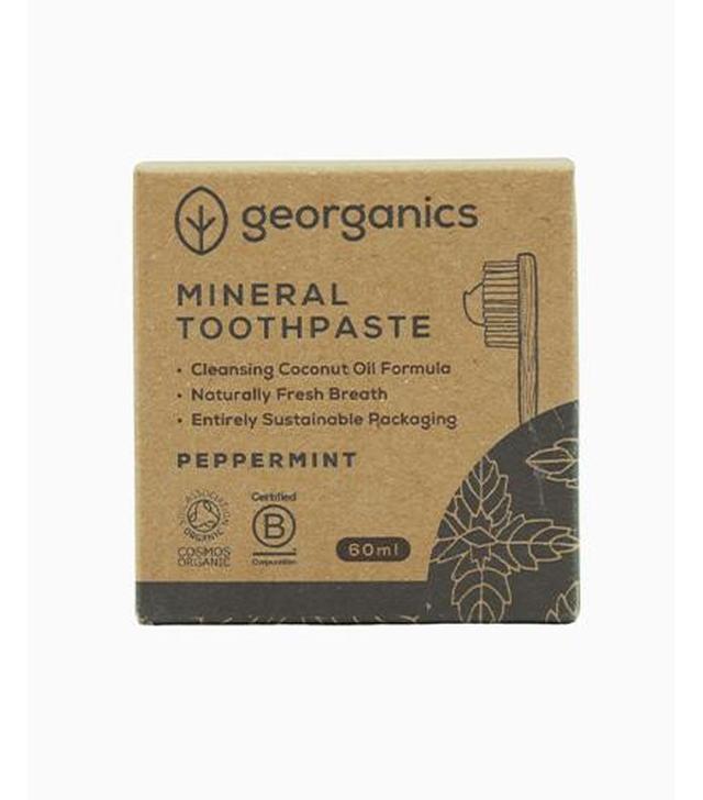 Georganics, Mineralna pasta do zębów w słoiku English Peppermint, 60 ml