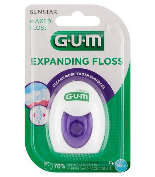 Sunstar Gum Expanding Floss Nić dentystyczna pęczniejąca - 30 m - cena, opinie, właściwości