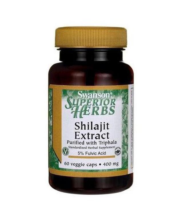 Swanson Shilajit Extract - 60 kaps. - cena, opinie, właściwości