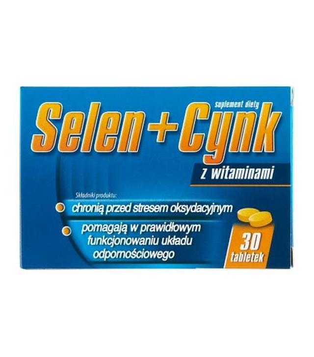SELEN + CYNK Z witaminami - 30 tabl. Ochrona antyoksydacyjna i wsparcie dla odporności.