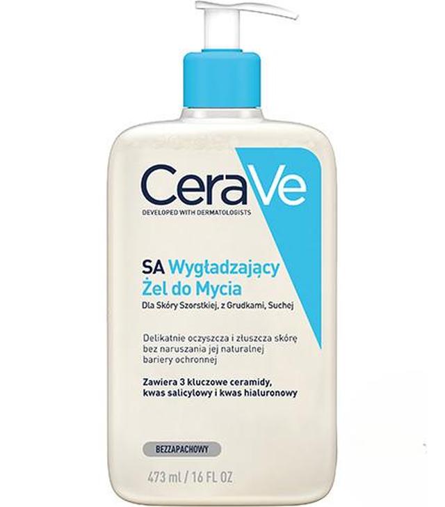 CeraVe SA Żel wygładzający do mycia dla skóry szorstkiej, 473 ml, cena, opinie, skład