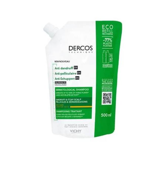 Vichy Dercos Anti-Dandruff DS Shampoo Dry Eco Refill, 500 ml