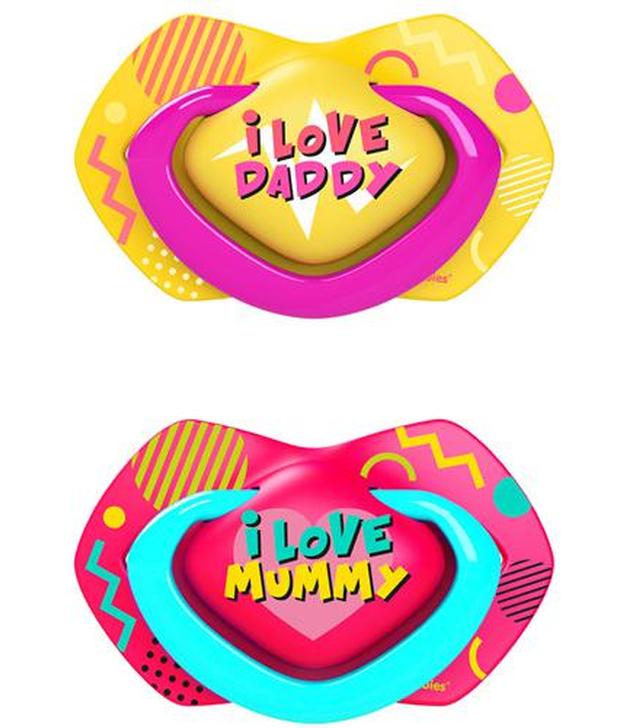 Canpol Babies Neon Love Smoczek silikonowy symetryczny 6 - 18 m 22/653, różowo - żółty - 2 szt. - cena, opinie, właściwości