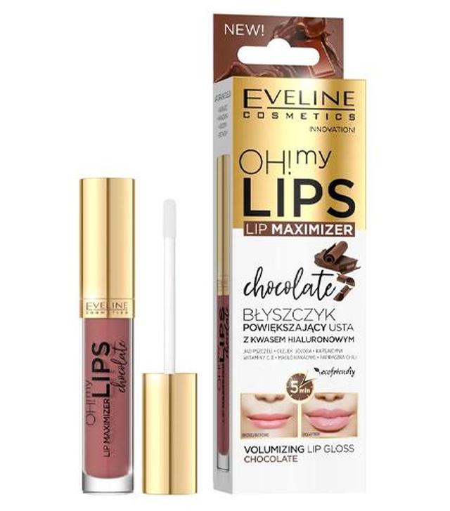 Eveline Oh! My Lips Lip Maximizer chocolate Błyszczyk powiększający usta z kwasem hialuronowym, 4,5 ml