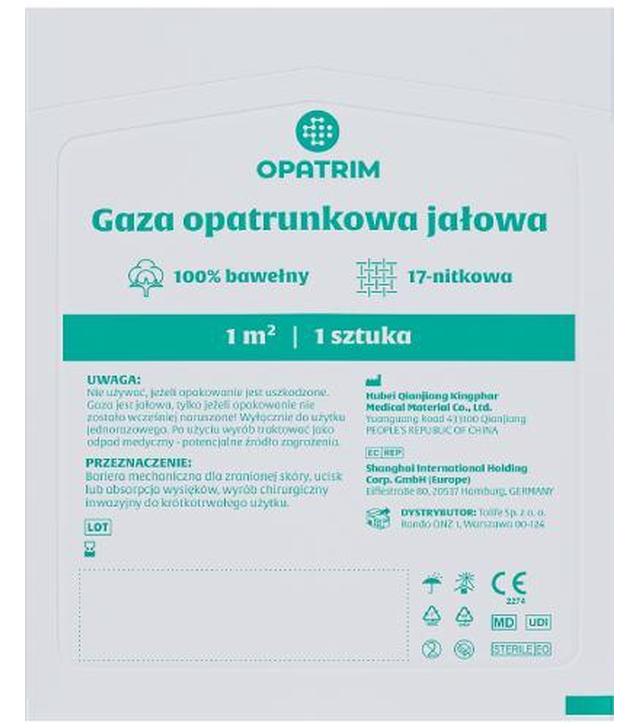 Opatrim Gaza opatrunkowa jałowa 1m2, 1 sztuka