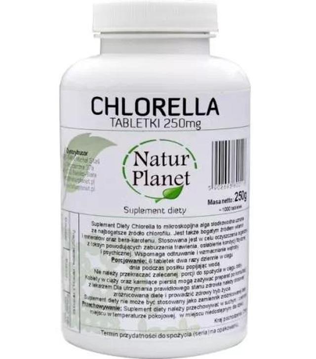 NATUR PLANET Chlorella w tabletkach - 250 g - odporność i kondycja - cena, wskazania, opinie