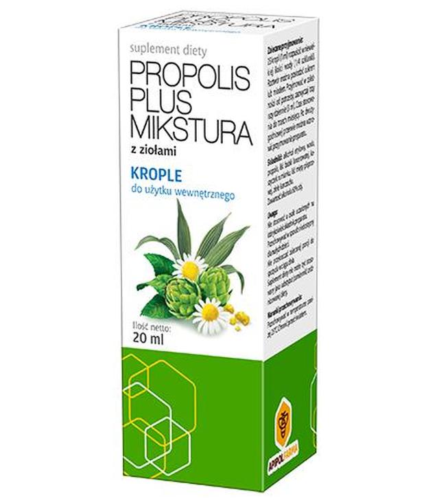 FARMINA Propolis Plus Mikstura z ziołami - 20 ml - układ trawienny - cena, opinie, wskazana