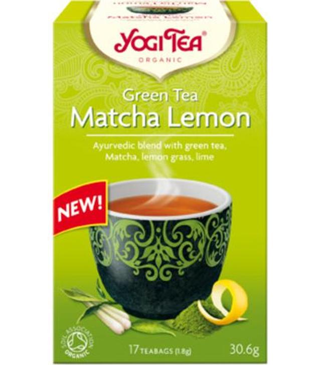 Yogi Tea Organic GREEN TEA MATCHA LEMON Zielona Matcha z cytryną BIO - 17 sasz. - cena, opinie, stosowanie