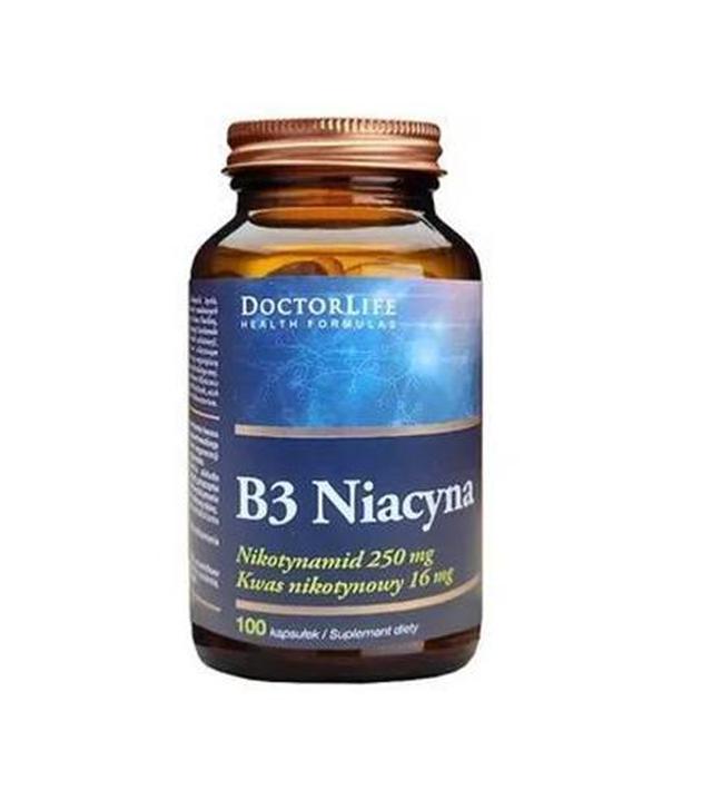 DOCTOR LIFE Niacinamide Vitamin B3 250 mg, 100 kapsułek