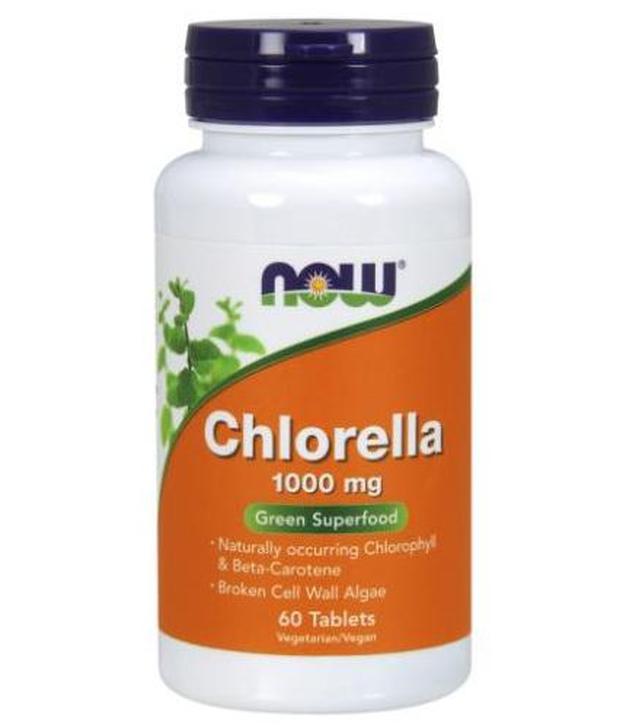 Now Foods Chlorella 1000 mg - 60 tabl. - cena, opinie, dawkowanie