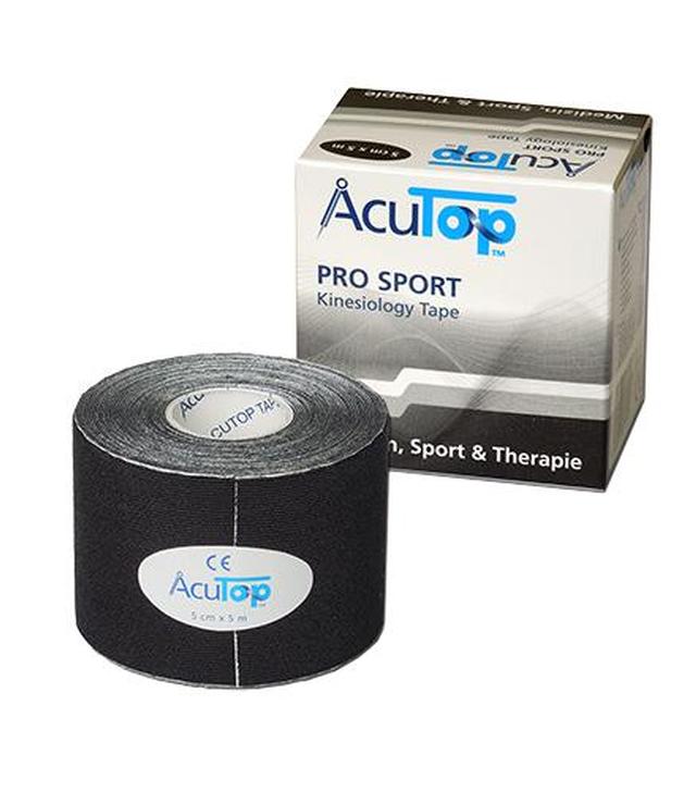 AcuTop Pro Sport Tape 5 cm x 5 m czarny, 1 szt., cena, wskazania, skład