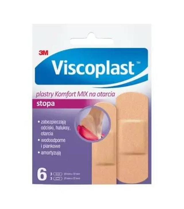 Viscoplast plastry komfort Mix na otarcia, 6 sztuk