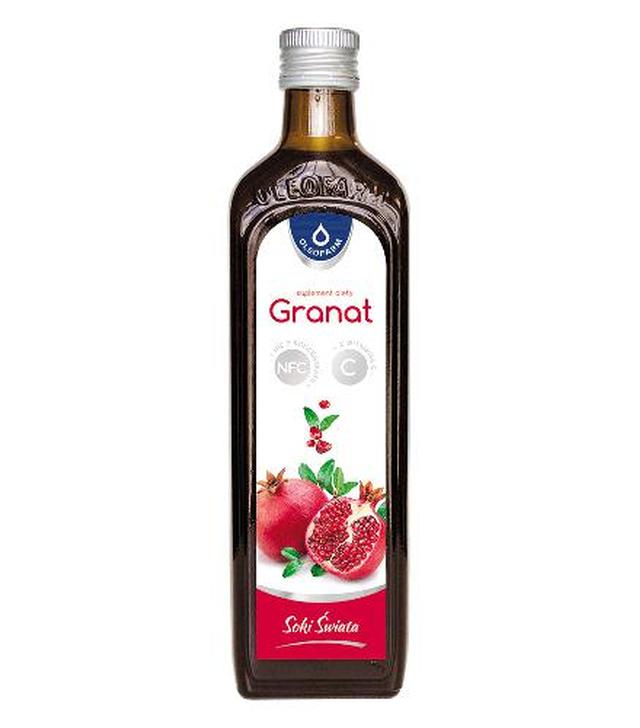 Oleofarm Sok Granat z witaminą C, 490 ml, cena, opinie, wskazania - ważny do 2025-09-30