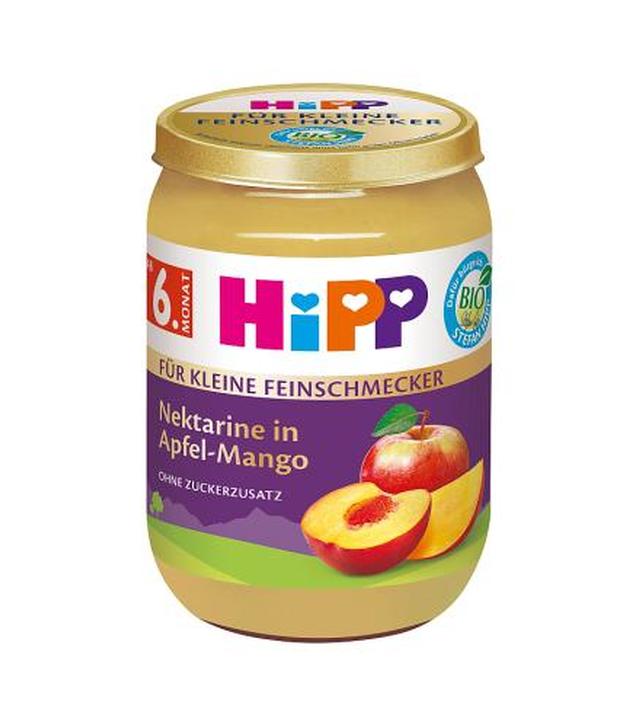 Hipp Jabłka z nektarynką i mango BIO, 190 g, cena, skład, opinie