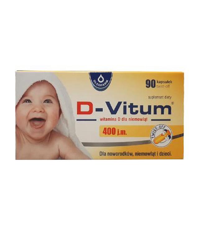 D-Vitum Witamina D dla niemowląt 400 j.m., 90 kapsułek