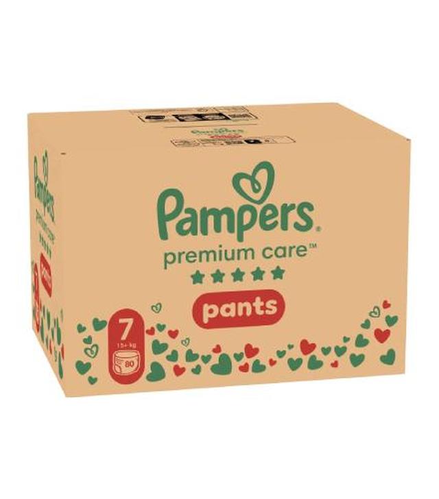 Pampers Premium Care Pieluchomajtki rozmiar 7, 15 kg+, 80 sztuk