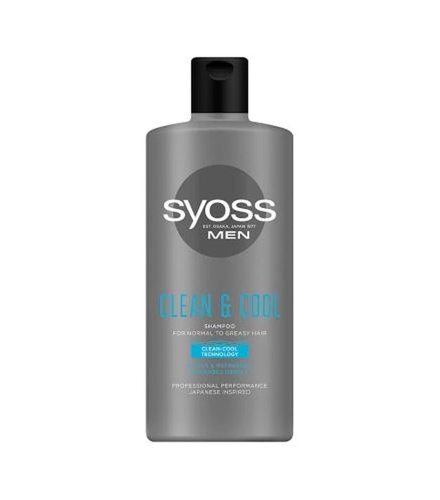 Syoss Men Clean & Cool Szampon do włosów normalnych i przetłuszczających - 440 ml - cena, opinie, wskazania