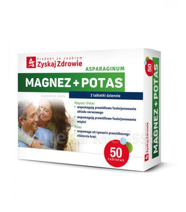 ZYSKAJ ZDROWIE Asparaginum Magnez + Potas - 50 tabl.