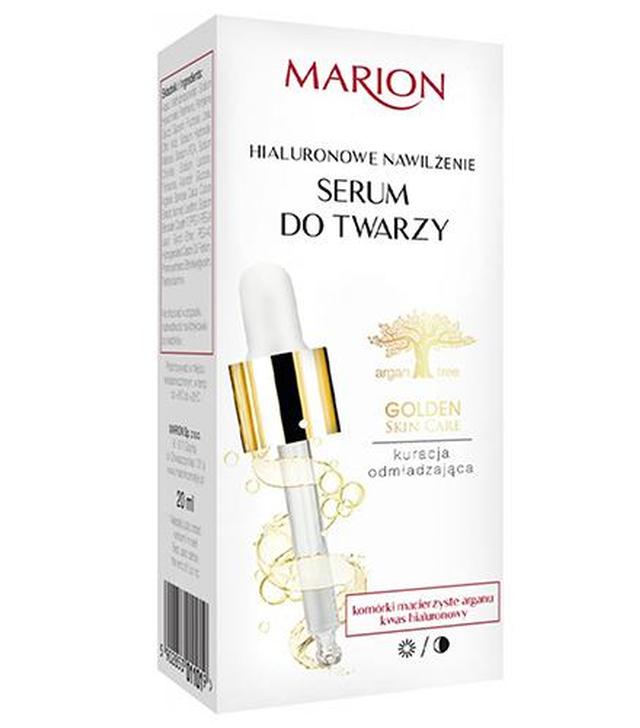Marion Golden Skin Care Hialuronowe Nawilżenie Serum do twarzy, 20 ml - cena, opinie, skład