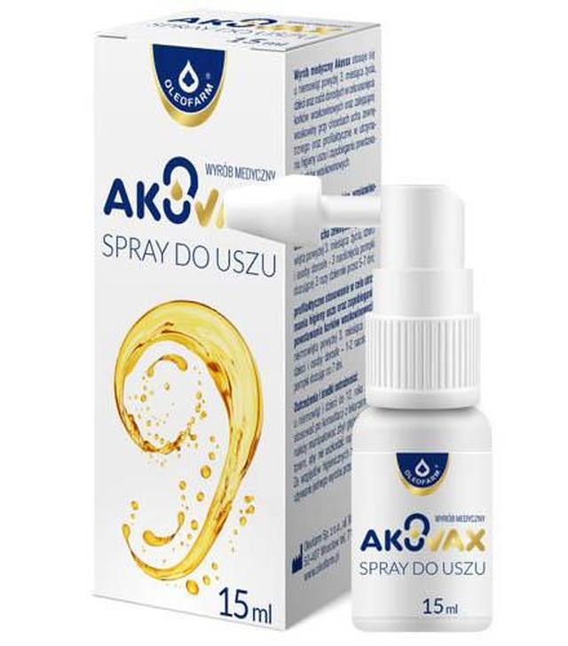 AKUVAX Spray do uszu - 15 ml - bezpieczna higiena uszu - cena, opinie, właściwości