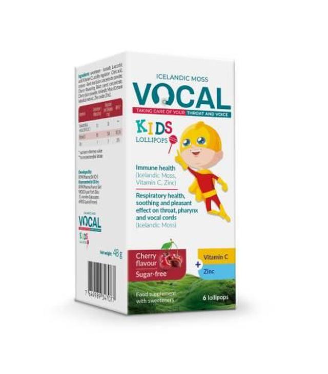 VOCAL Kids lizaki, 6 lizaków - ważny do 2025-06-30