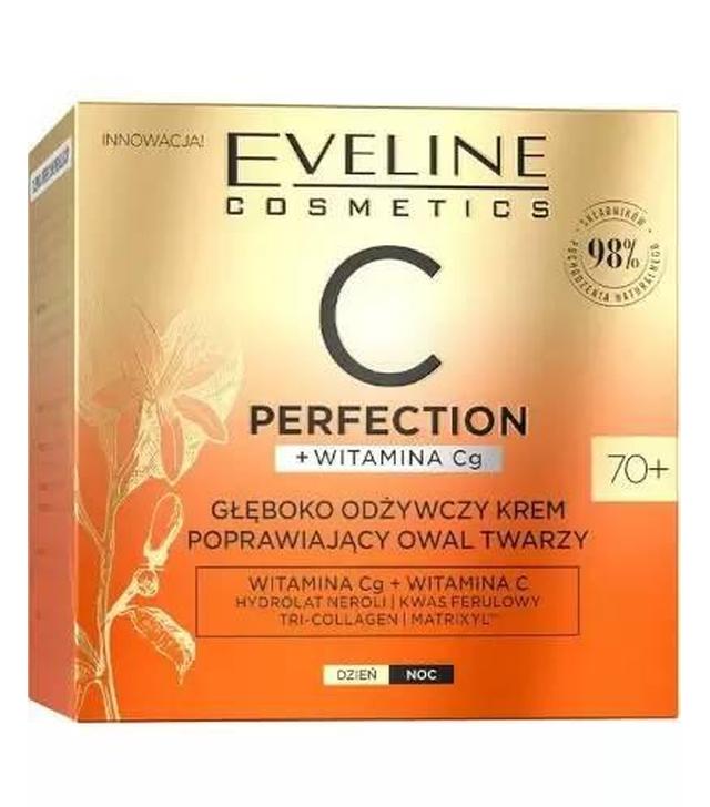 Eveline C perfection głęboko odżywczy krem poprawiający owal twarzy 70+ 50 ml